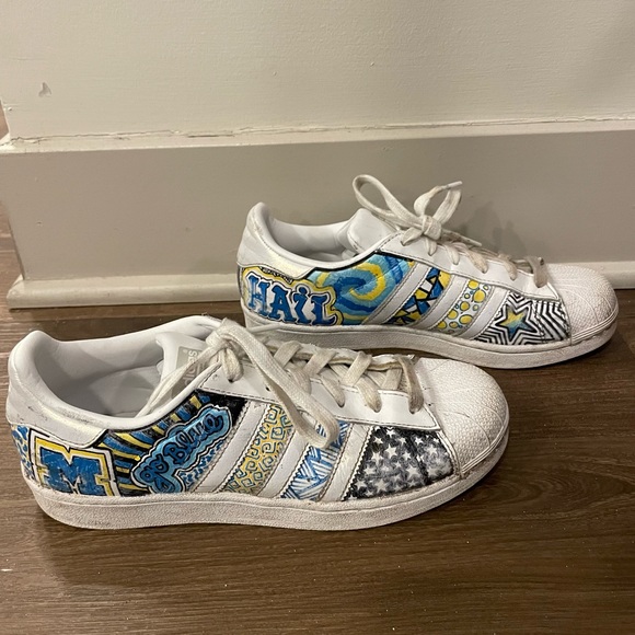 University of Michigan Custom Superstars - Picture 2 of 8